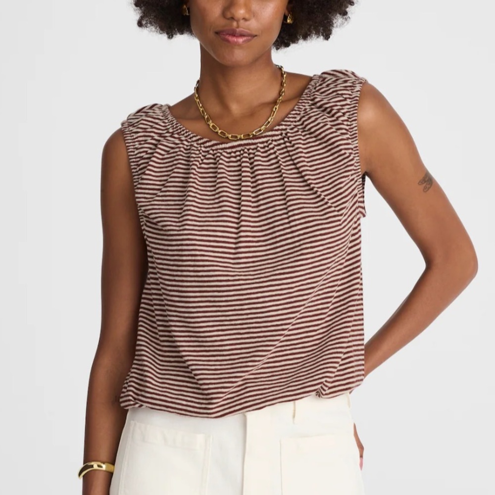 Madewell Bubble Top Tee Blouse